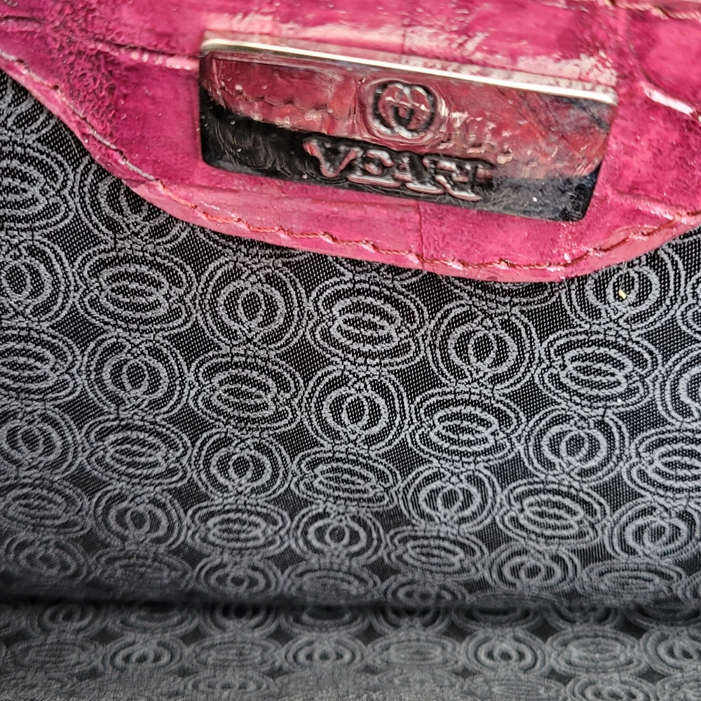 Alligator purse. Burgundy wine color. New - Picture 8 of 9